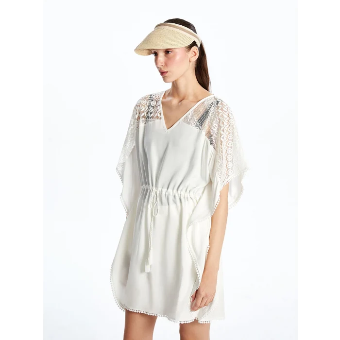 LCW ACCESSORIES Bej Kadın Hasır Vizör Şapka