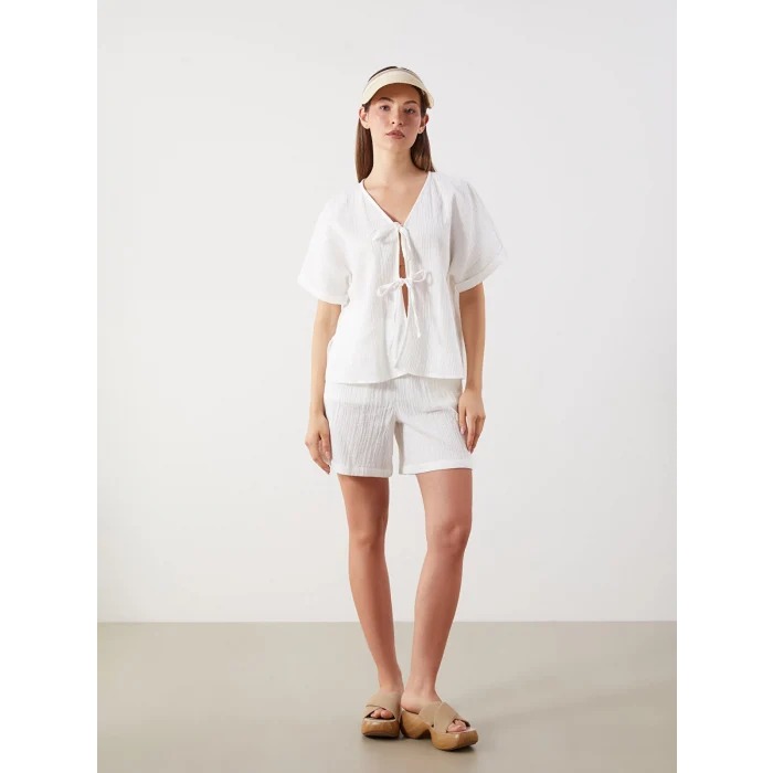 LCW ACCESSORIES Bej Kadın Hasır Vizör Şapka