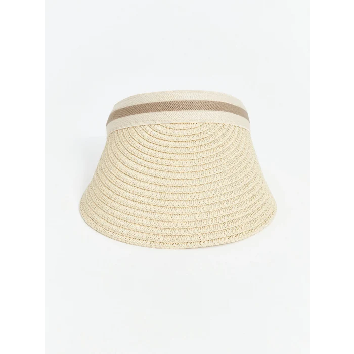 LCW ACCESSORIES Bej Kadın Hasır Vizör Şapka