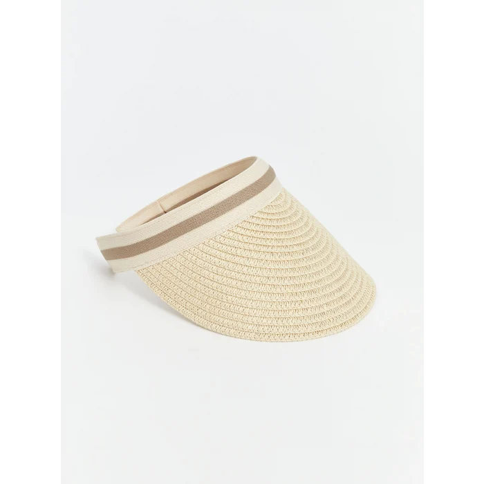 LCW ACCESSORIES Bej Kadın Hasır Vizör Şapka
