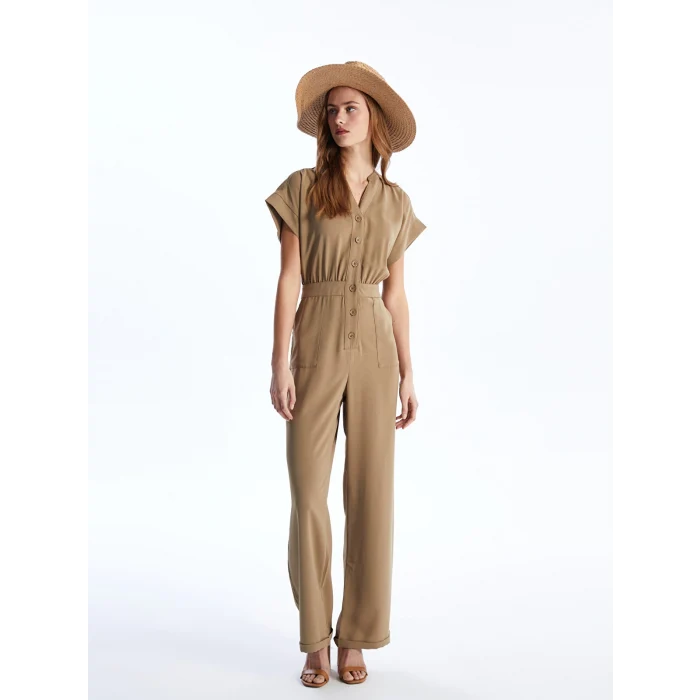 LCW ACCESSORIES Bej Çizgi Detaylı Kadın Hasır Fötr Şapka