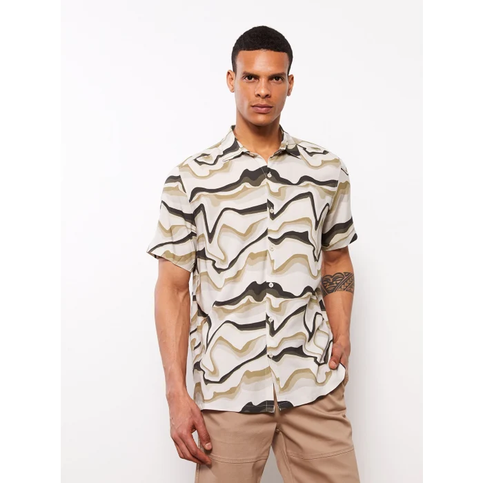 XSIDE Karişik Regular Fit Kısa Kollu Desenli Erkek Gömlek