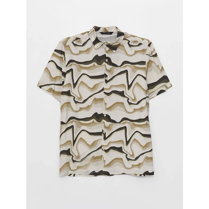 XSIDE Karişik Regular Fit Kısa Kollu Desenli Erkek Gömlek
