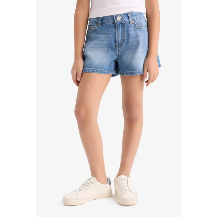 Defacto B5037 Mavi Kız Çocuk Jean Şort