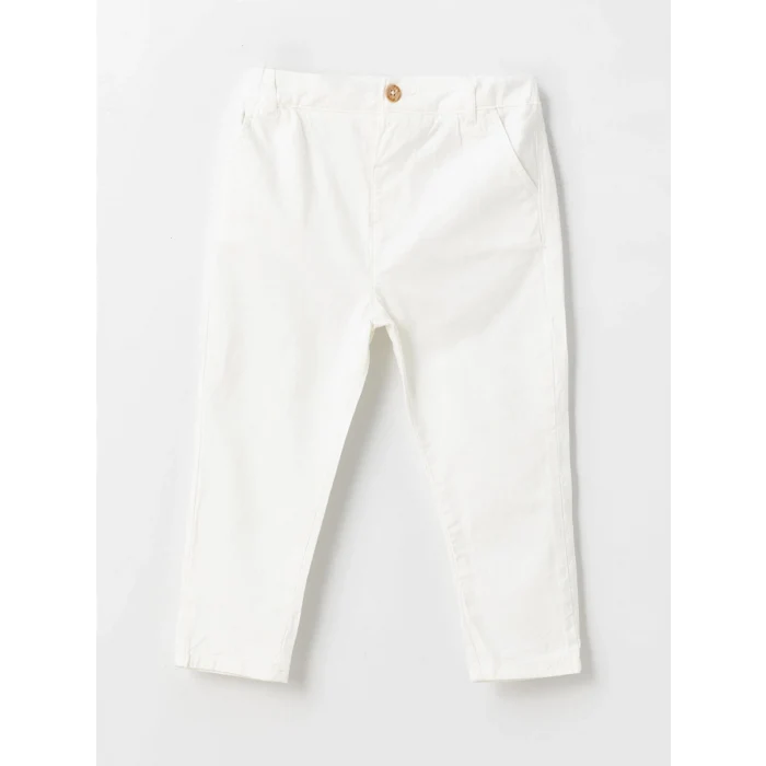 LCW Kids Yeşil Uzun Kollu Basic Pamuklu Erkek Bebek Gömlek ve Pantolon 2li Takım