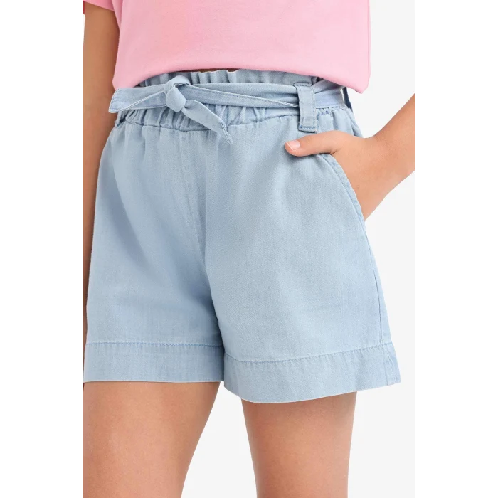Defacto C9302 Mavi Kız Çocuk Jean Şort