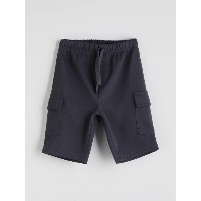 LCW Kids Bej Baskılı Erkek Çocuk Tişört ve Cepli Şort 2li