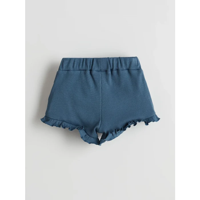 LCW baby Bej Beli Lastikli Kız Bebek Tişört ve Şort 2li