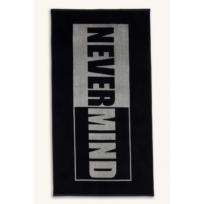 Defacto W8339 Siyah Erkek Pamuklu Plaj Havlusu