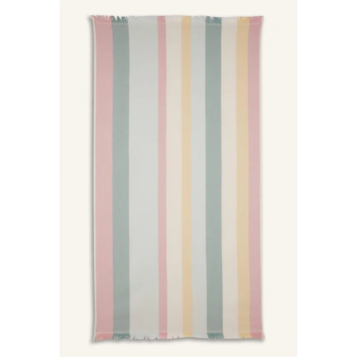 Defacto C1155 Çok Renkli Kadın Desenli Pamuklu Plaj Havlusu