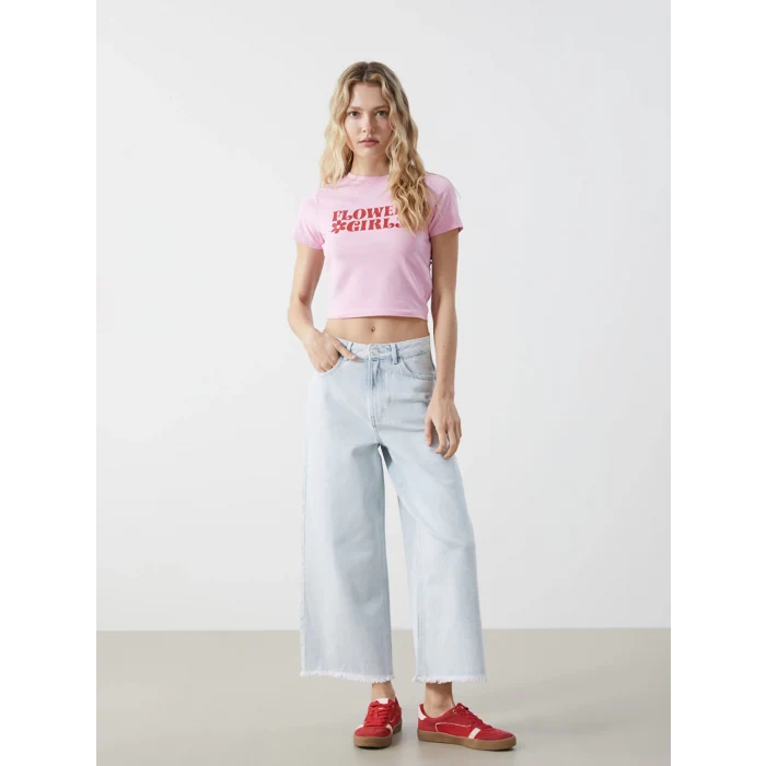 XSIDE Mavi Wideleg Kadın Jean Pantolon