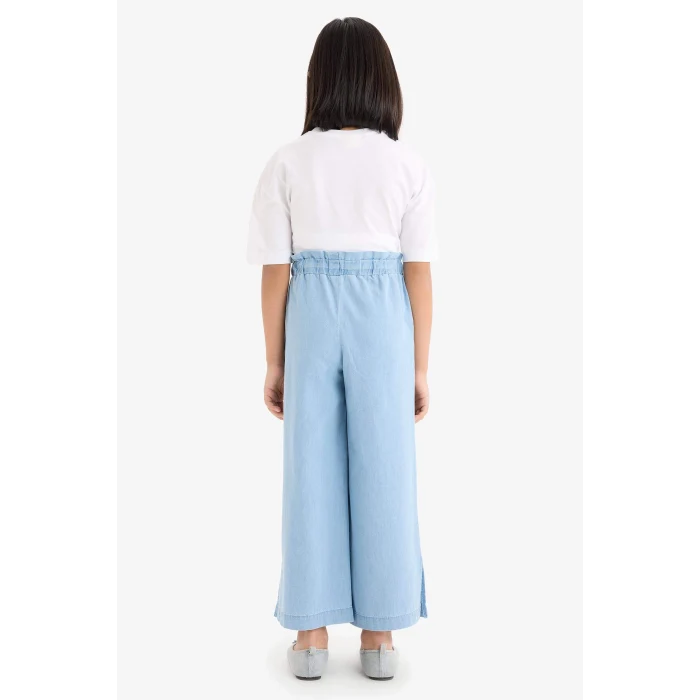 Defacto D7102 Mavi Kız Çocuk Culotte Geniş Paça Jean Pantolon