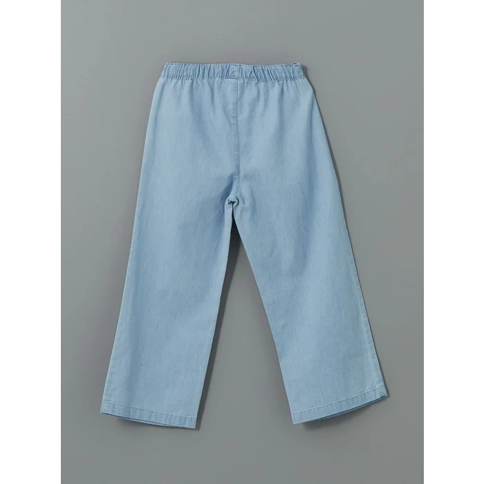 LCW Kids Beyaz Müslin Kız Çocuk Bluz ve Pantolon 2li