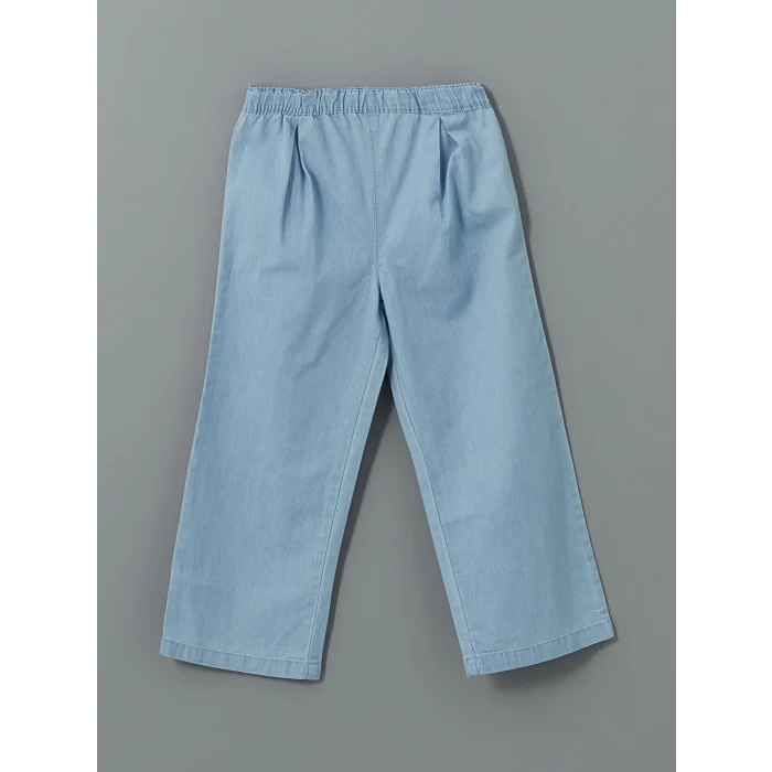 LCW Kids Beyaz Müslin Kız Çocuk Bluz ve Pantolon 2li