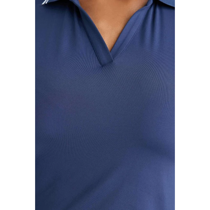 Defacto D9300 Lacivert DeFactoFit Standart Fit Polo Yaka Sporcu Kısa Kollu Tişört