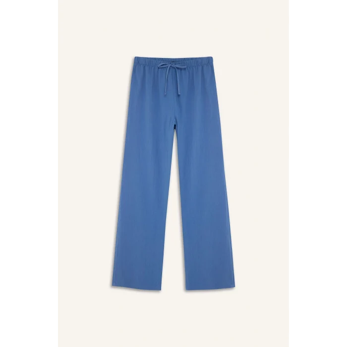 Defacto E6883 Mavi Wide Leg Geniş Bol Paça Aerobin Pantolon