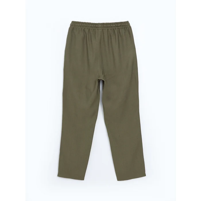 LCWAIKIKI Classic Haki Beli Lastikli Havuç Kesim Kadın Pantolon