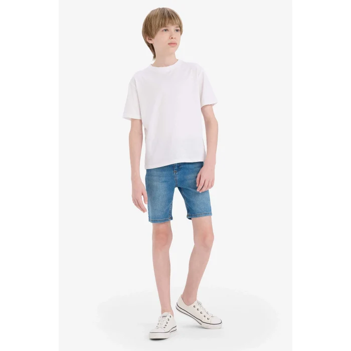 Defacto D7899 Mavi Erkek Çocuk Jean Şort