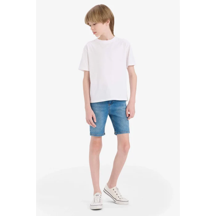 Defacto D7899 Mavi Erkek Çocuk Jean Şort