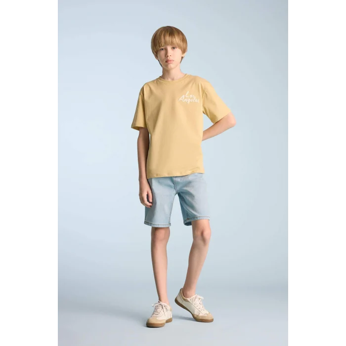 Defacto D7899 Mavi Erkek Çocuk Jean Şort