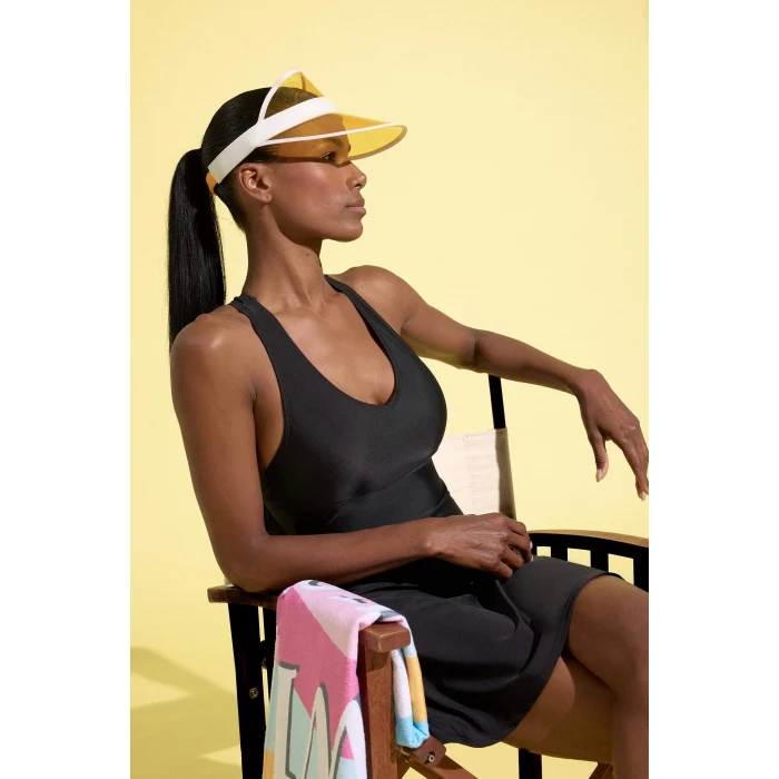 Defacto D9375 Siyah DefactoFit Şort Etekli Sporcu Mayo