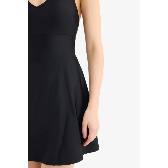 Defacto D9375 Siyah DefactoFit Şort Etekli Sporcu Mayo