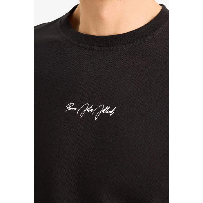 Defacto D7062 Siyah %100 Pamuk Diego Velazquez Regular Fit Bisiklet Yaka Sırt Baskılı Kısa Kollu Tişört