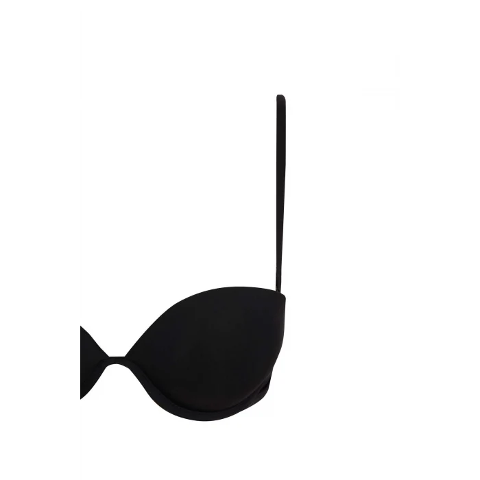 Defacto T8481 Siyah Micro Kaplı Full Push Up Straplez Sütyen-Fall in Love