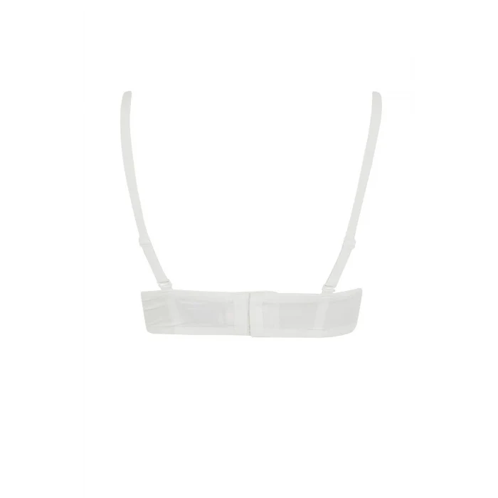 Defacto Y3730 Ekru Boş Kap Toparlayıcı Dolgusuz Straplez Basic Bra-Fall in Love