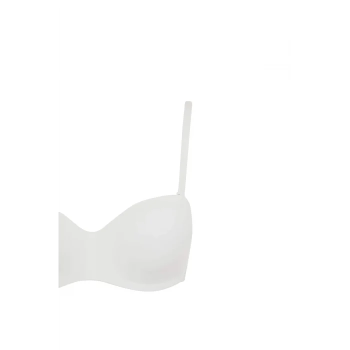 Defacto Y3730 Ekru Boş Kap Toparlayıcı Dolgusuz Straplez Basic Bra-Fall in Love