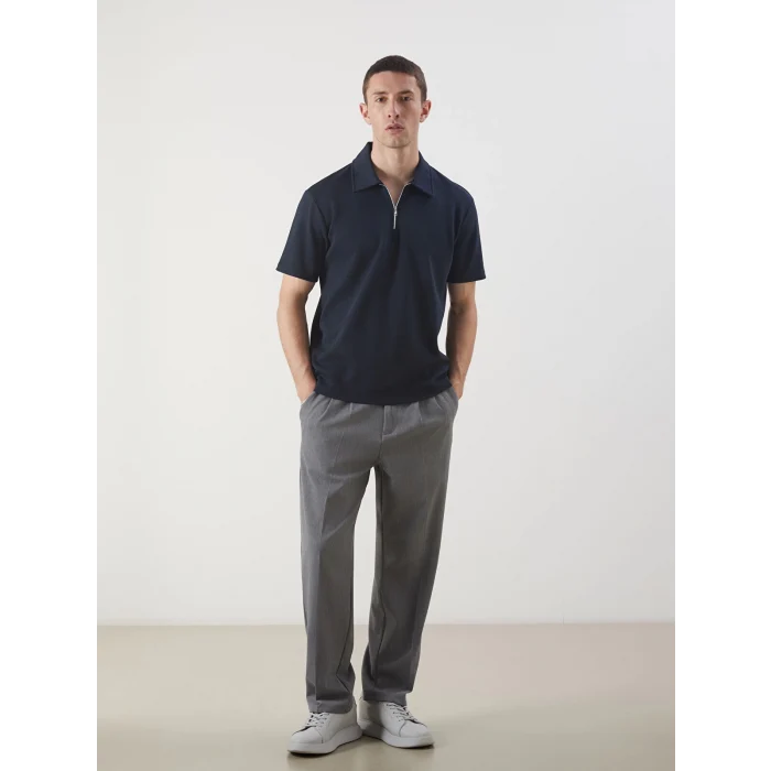 LCW Vision Lacivert Polo Yaka Kısa Kollu Erkek Tişört