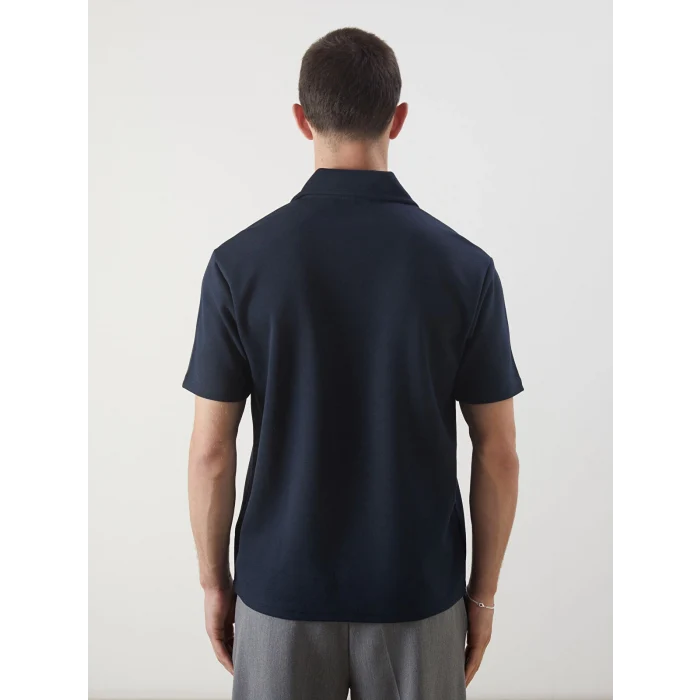 LCW Vision Lacivert Polo Yaka Kısa Kollu Erkek Tişört