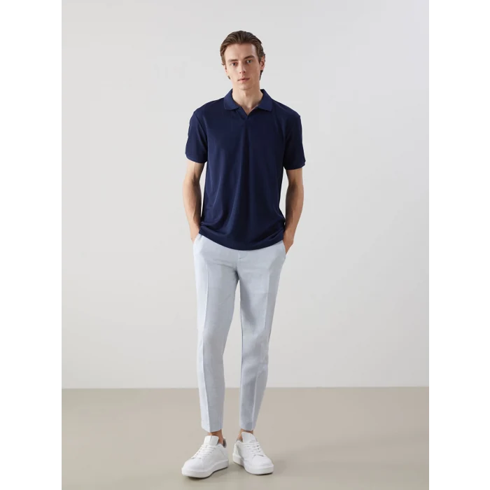 LCW Vision Lacivert Polo Yaka Kısa Kollu Erkek Tişört