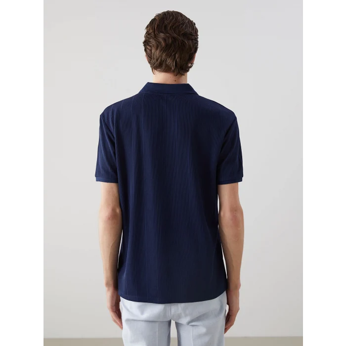 LCW Vision Lacivert Polo Yaka Kısa Kollu Erkek Tişört