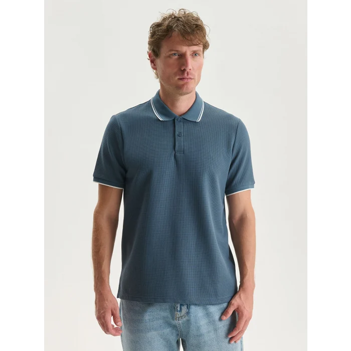 LC WAIKIKI Indigo Polo Yaka Kısa Kollu Erkek Tişört