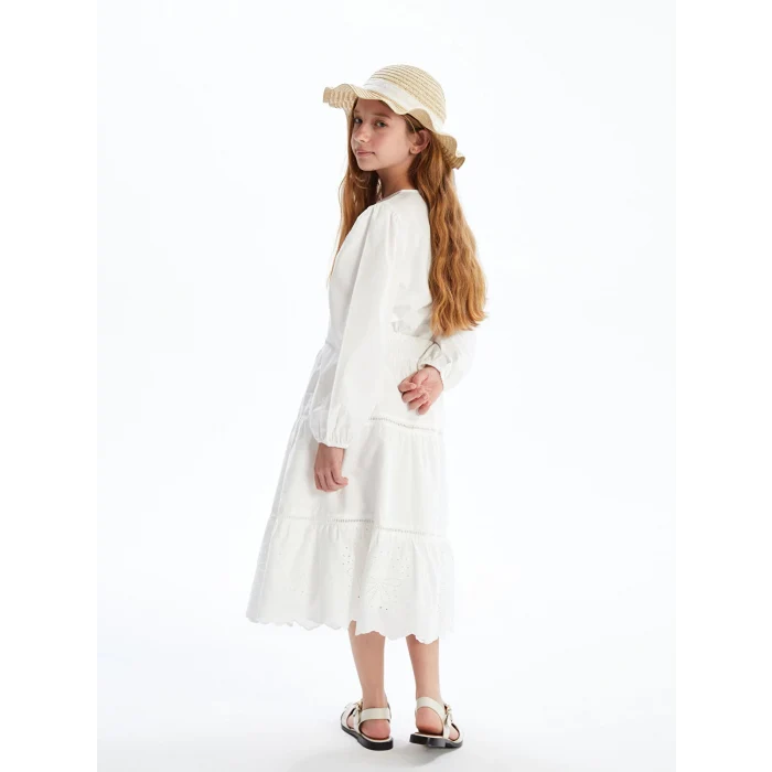 LCW ACCESSORIES Bej Kız Çocuk Hasır Şapka