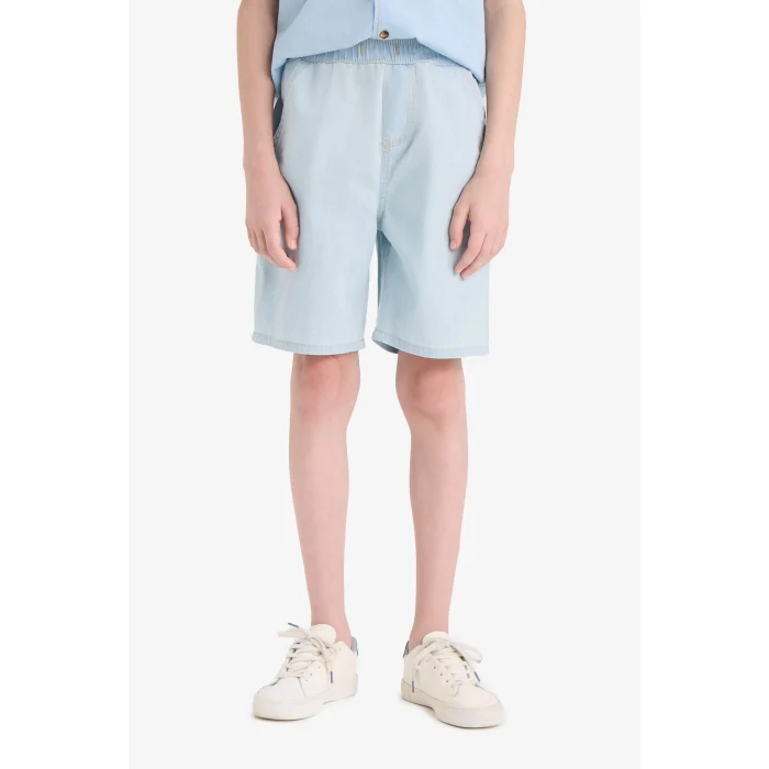 Defacto D7908 Mavi Erkek Çocuk Jean Şort