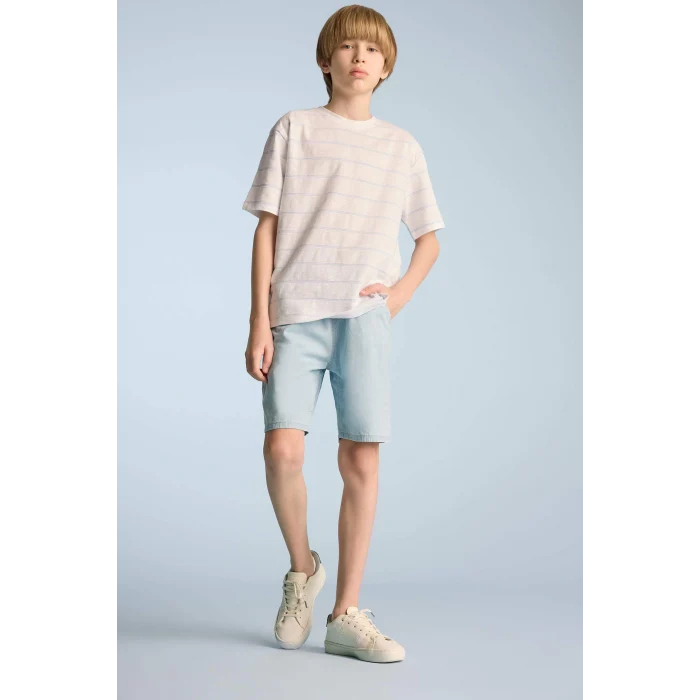 Defacto D7908 Mavi Erkek Çocuk Jean Şort