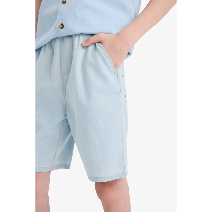 Defacto D7908 Mavi Erkek Çocuk Jean Şort