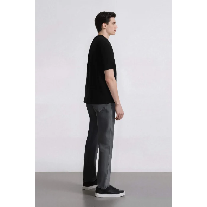 Defacto E7440 Gri Pedro Slim Fit Dar Kalıp Normal Bel Dar Paça Jean Pantolon