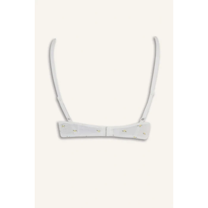 Defacto E7043 Ekru Baskılı Dantel Detaylı First Bra-Fall in Love