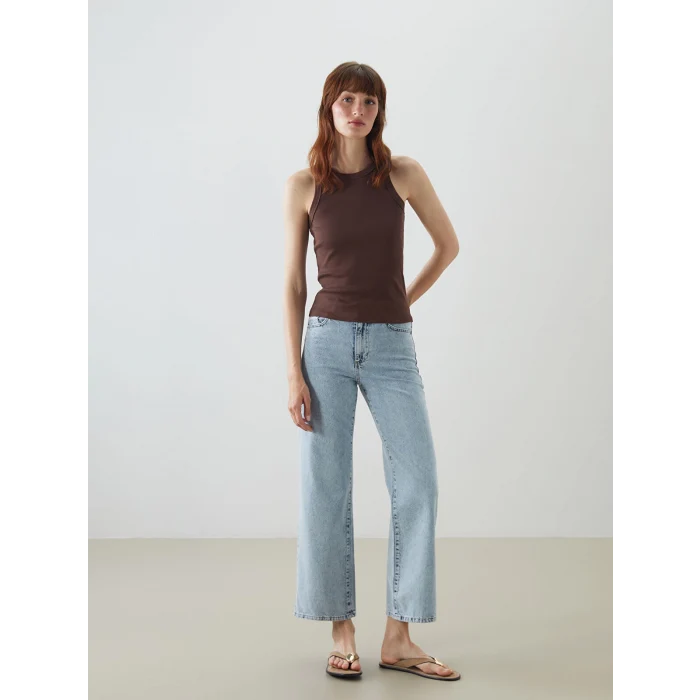 LCW Jeans Indigo Wideleg Kadın Jean Pantolon