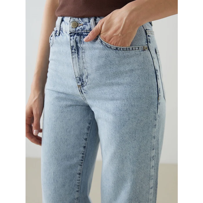 LCW Jeans Indigo Wideleg Kadın Jean Pantolon