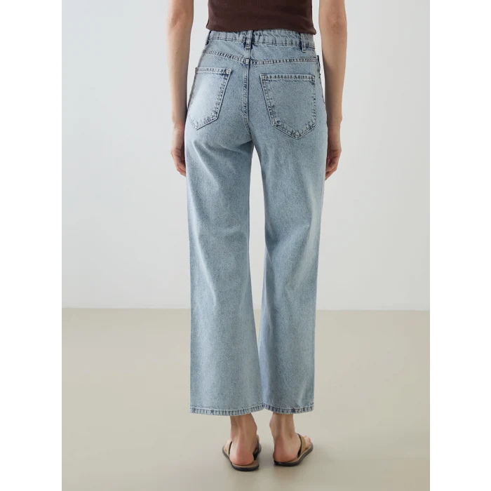 LCW Jeans Indigo Wideleg Kadın Jean Pantolon