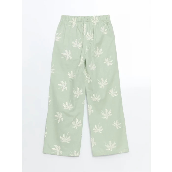 LCW Kids Yeşil Kare Yaka Kız Çocuk Bluz ve Pantolon