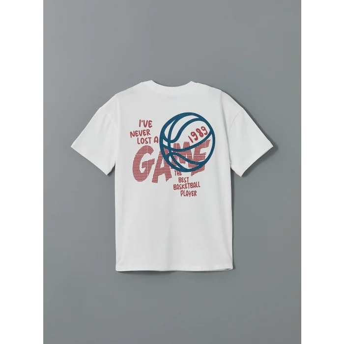 LCW Kids Beyaz Bisiklet Yaka Erkek Bebek Tişört ve Şort 2li