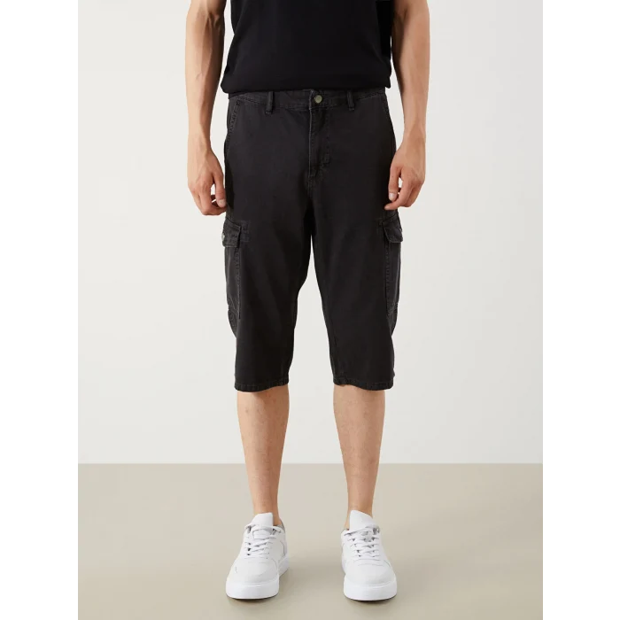 LCW Jeans Gri Erkek Kargo Jean Şort