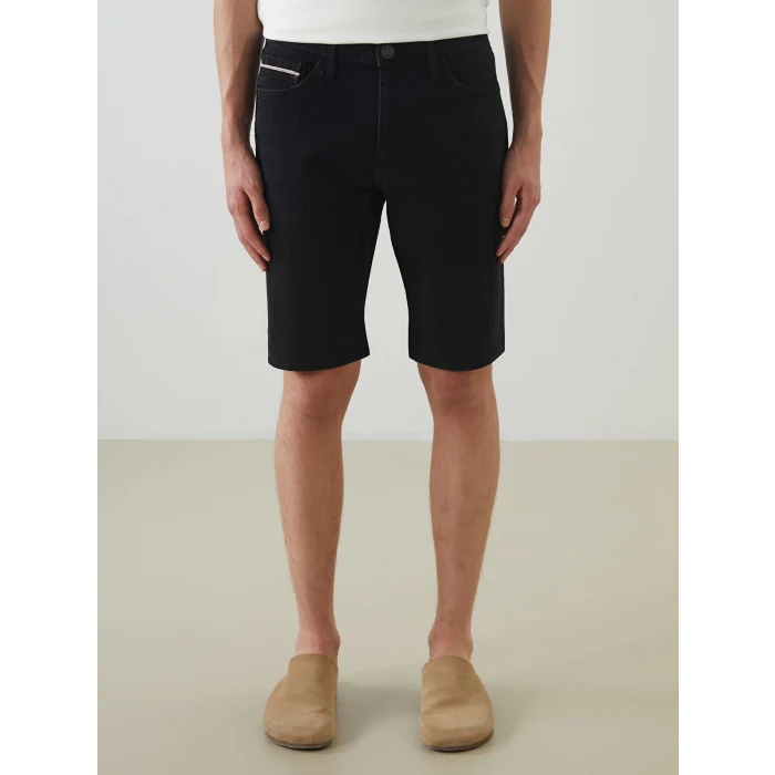 LCW Jeans Siyah Slim Fit Erkek Jean Şort