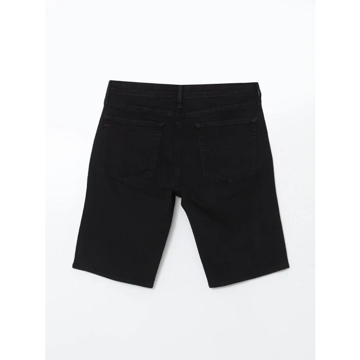 LCW Jeans Siyah Slim Fit Erkek Jean Şort