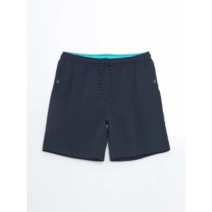 LCWAIKIKI Classic Indigo Diz Hizası Boy Basic Erkek Deniz Şortu